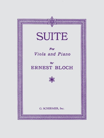 Bloch - Suite - Viola/Piano Accompaniment Schirmer 50286800