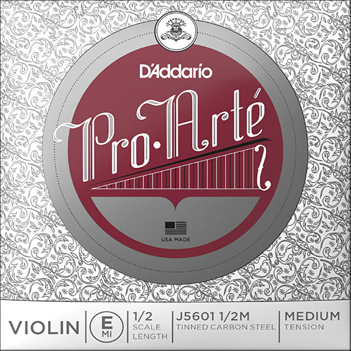 D'Addario Pro Arte Violin E String Medium 1/2