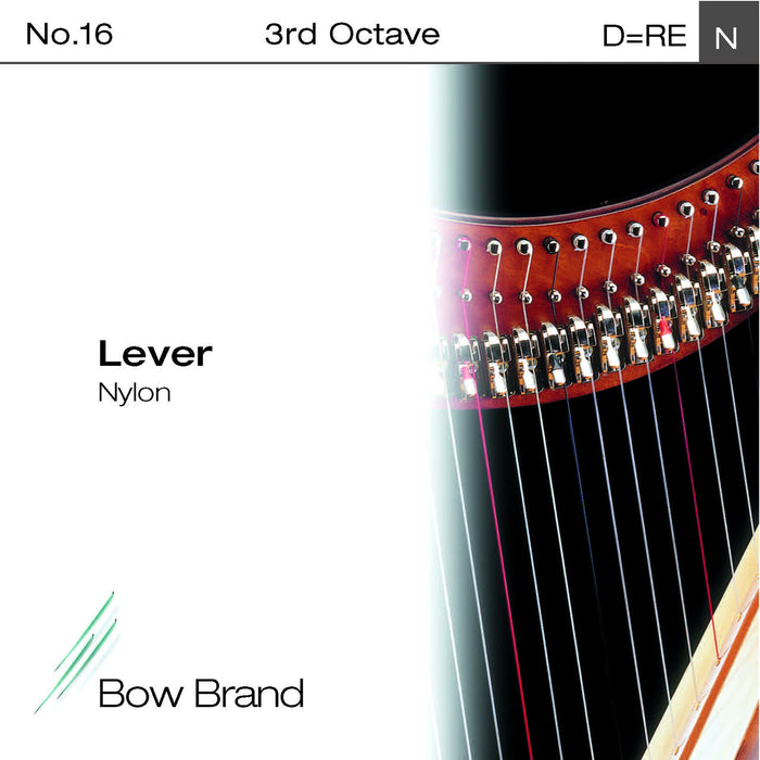 Bow Brand Nylon - Lever Harp, Octave 3, Single D