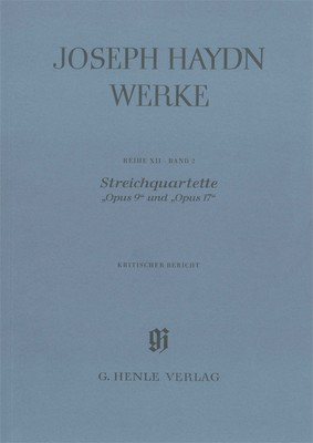 String Quartets Op. 9 Op. 17 - Joseph Haydn - Viola|Cello|Violin G. Henle Verlag String Quartet Parts