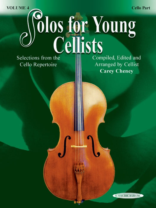 Solos for Young Cellists Volume 4 - Cello/Piano Accompaniment by Cheney Summy Birchard 21110X