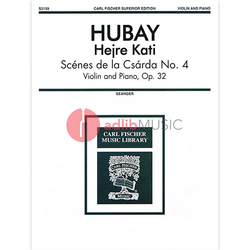 Hubay - Hejre Kati - Op32/4 - Violin/Piano Accompaniment edited by Saenger Fischer S3159