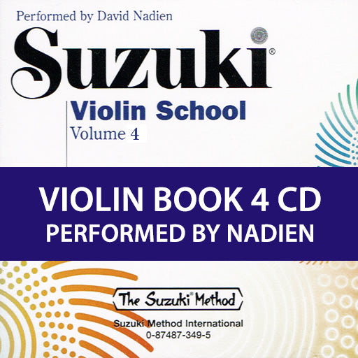 Suzuki Violin School Volume 4 - CD Recording (Recorded by David Nadien) Summy Birchard 0349