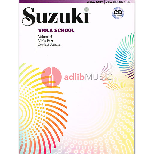 Suzuki Viola School Book/Volume 6 - Viola/CD (Recorded by William Preucil) Revised Edition Summy Birchard 45024