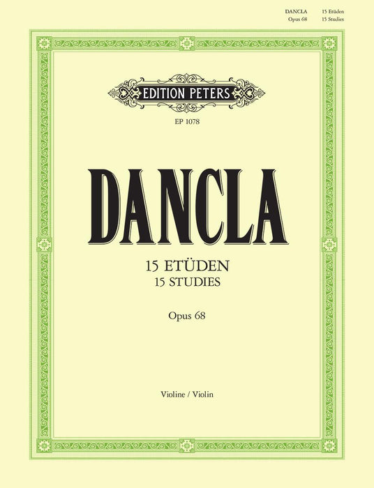 Dancla - 15 Studies Op68 - Violin Duet Peters EP1078