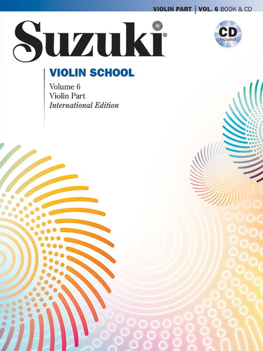 Suzuki Violin School Book/Volume 6 - Violin/CD (Recorded by Hilary Hann) International Edition Summy Birchard 50114