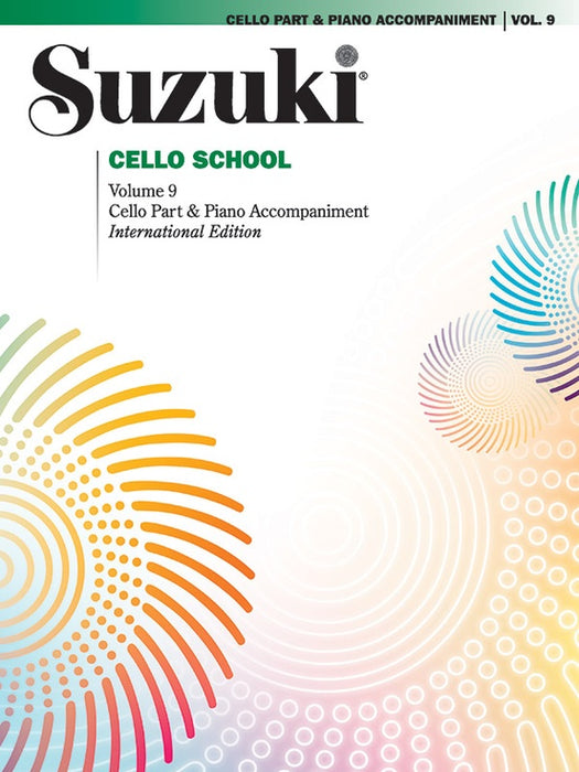 Suzuki Cello School Book/Volume 9 - Cello/Piano Accompaniment International Edition Summy Birchard 0365S