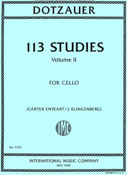 Dotzauer - 113 Studies Volume 2 - Cello Solo edited by Enyeart IMC IMC3710