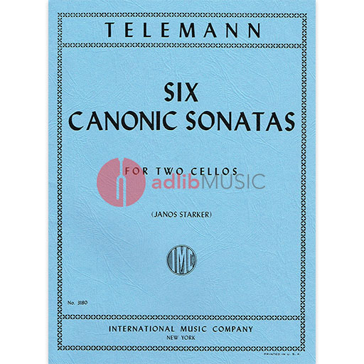 Telemann - 6 Canonic Sonatas - 2 Cellos/Piano Accompaniment IMC IMC3180