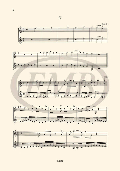Mozart, L - 16 Duos - 2 Clarinets or 2 Violins EMB Z2451