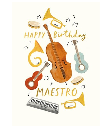 Greeting Card Happy Birthday Maestro