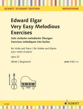 Elgar - Very Easy Melodious Exercises Op22 - Violin/Piano Accompaniment Schott SE1003