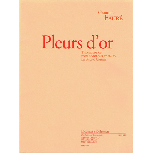 Faure - Pleurs d'Or - Violin Duet HA 09709