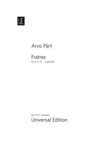 Part - Fratres - 4, 8, or 12 Cello Ensemble Parts Universal UE17711