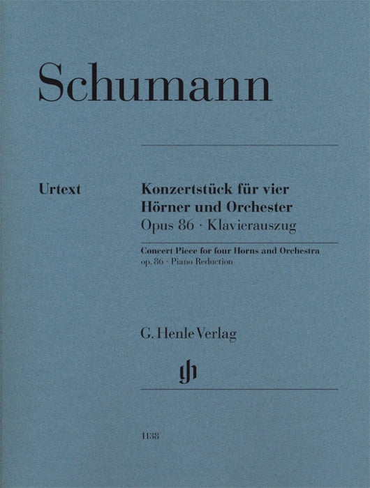 Schumann - Concert Piece Op86 - 4 Horns/Piano Quartet Score/Parts Henle HN1138