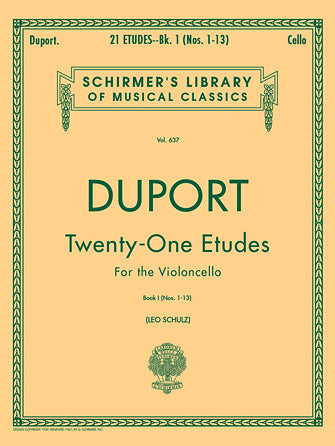Duport - 21 Etudes Volume 1 - Cello Solo Schirmer 50255840