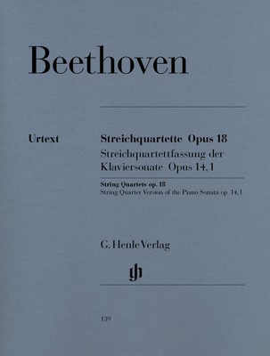 String Quartet Op. 18 1 - 6 - Ludwig van Beethoven - Viola|Cello|Violin G. Henle Verlag String Quartet Parts