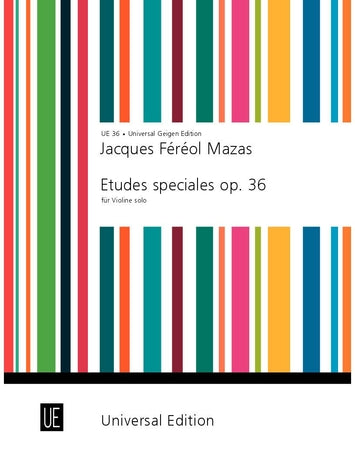 Mazas - Etudes Speciales Op36 Volume 1 - Violin Solo Universal UE00036