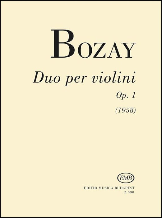 Bozay - Duo Op1 - Violin Duet EMB Z5201