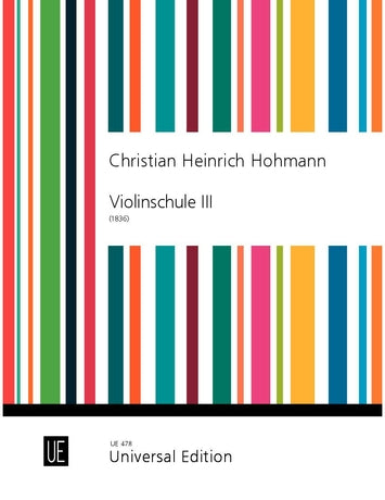Hohmann - Violin School Volume 3 - Violin Solo edited by Nowotny Universal UE0478