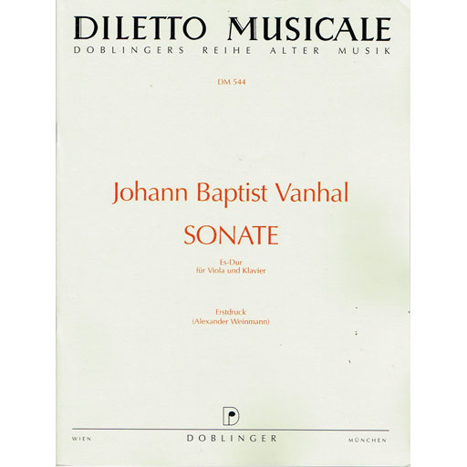 Vanhal - Sonata in Ebmaj - Viola/Piano Accompaniment Doblinger DM-00544