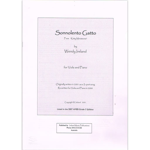 Ireland - Sonnolento Gatto - Viola Australian Music Centre WIVLA2
