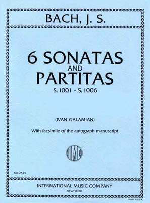 Bach - 6 Sonatas & Partitas S.1001-S.1006 -  Violin Solo edited by Galamian IMC IMC2525