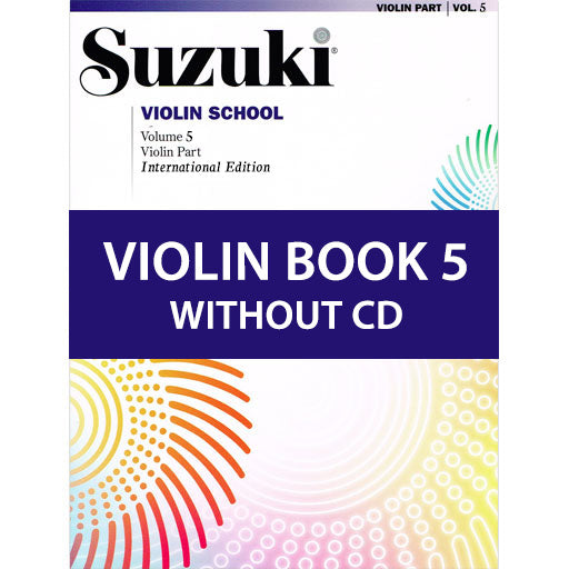 Suzuki Violin School Book/Volume 5 - Violin Book Only, No CD International Edition Summy Birchard 0152S