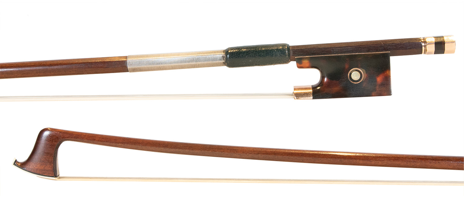 C.N. Bazin Violin Bow c.1890 Gold-Mounted T-Shell with Guillaume Certificate (CSM)