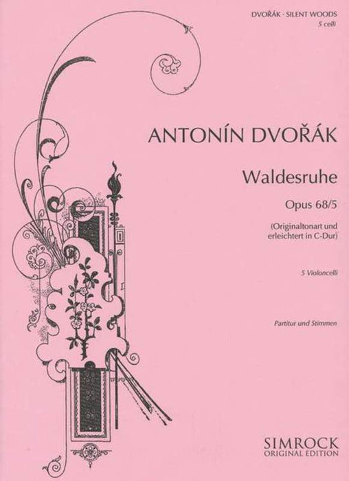 Dvorak - Silent Woods Op68/5 - 5 Cellos Score/Parts Simrock EE5236