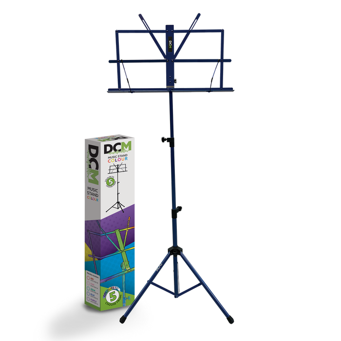 Music Stand - DCM BS01 Collapsible with Carry Bag, Blue