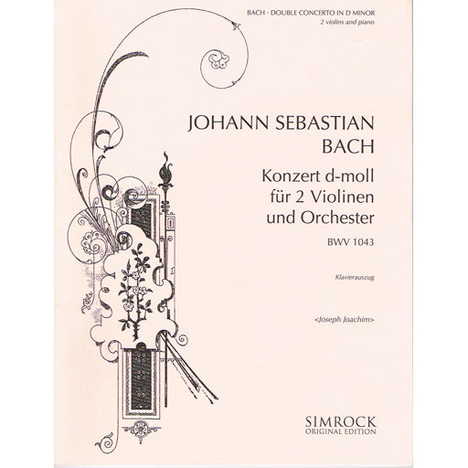 Bach - Double Concerto in Dmin - Violin Duet/Piano edited by Joachim Sikorski? M221103444