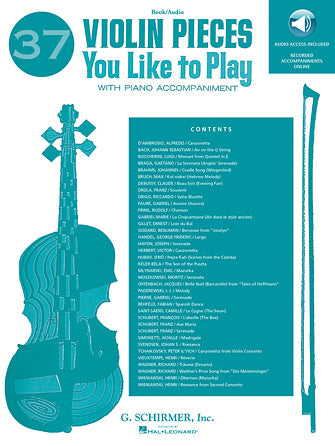37 Violin Pieces You Like to Play - Violin/2 CDs Schirmer 50490453
