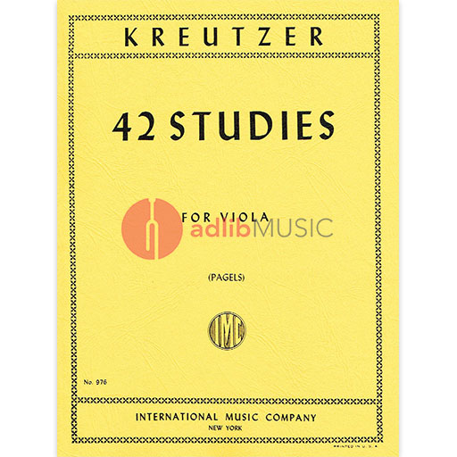 Kreutzer - 42 Studies - Viola IMC IMC0976