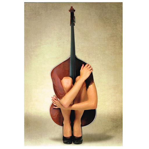 Greeting card Woman in Cello  by Ionut Caras