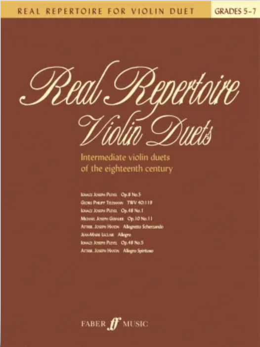 Real Repertoire - Violin Duet by Cohen Faber 0571529070