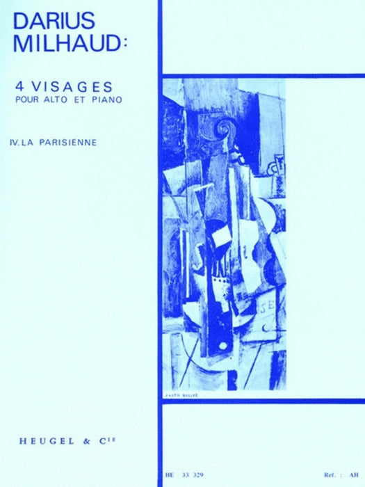Milhaud - 4 Visages Op238/4 La Parisienne - Viola/Piano Accompaniment Heugel & Cie HE33329