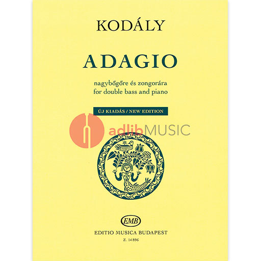 Kodaly - Adagio 1910 - Double Bass/Piano Accompaniment arranged by Duka EMB Z14896