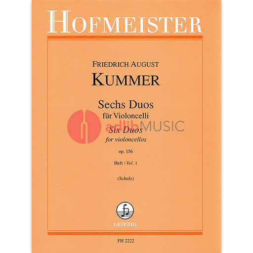 Kummer - 6 Duets Op156 Book 1 - Cello Duet Hofmeister FH2222