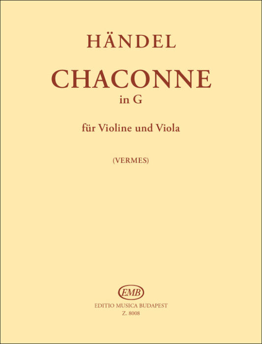 Handel - Chaconne - Violin/Viola Duet EMB Z8008