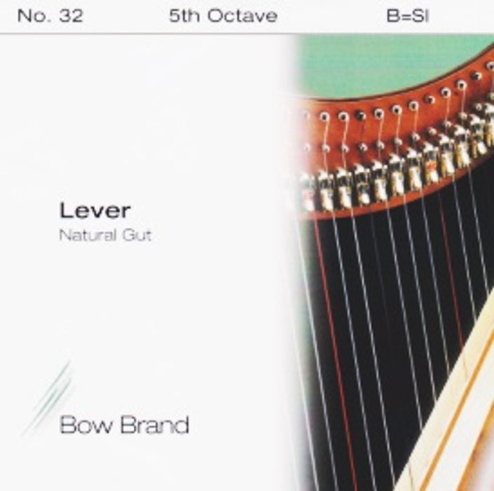 Bow Brand Natural Gut - Lever Harp String, Octave 5, Single B