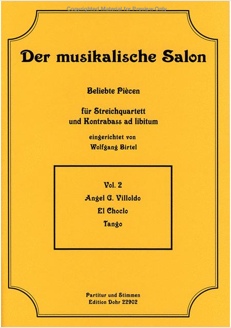Villodo - El Choclo Tango - String Quartet arranged by Birtel Dohr M-2020-0902-4