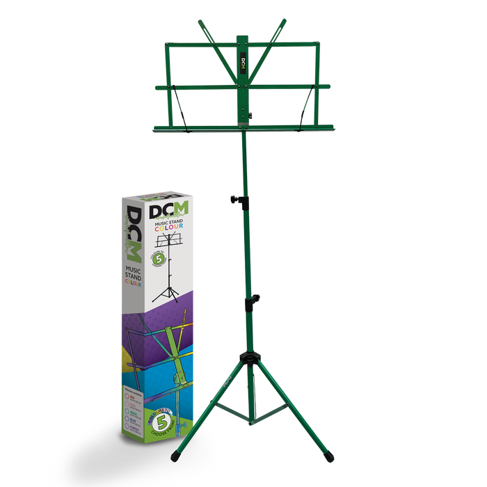 Music Stand - DCM BS01 Collapsible with Carry Bag, Green