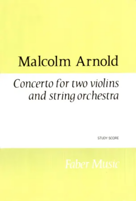 Arnold - Concerto - 2 Violins Study Score Faber 0571500463