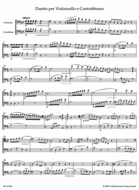 Duetto - Cello & Double Bass - Rossini - Barenreiter Urtext
