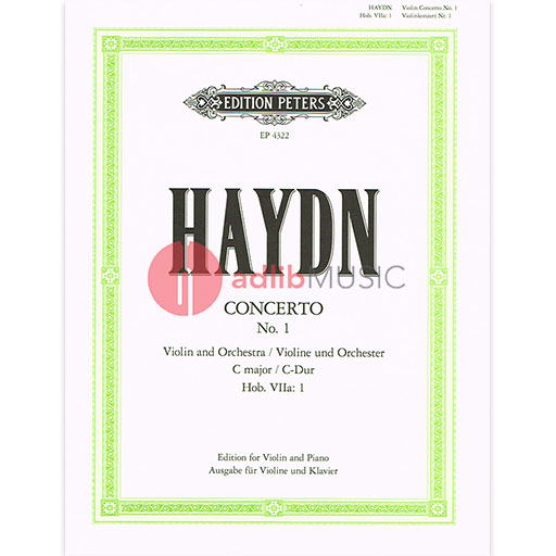 Haydn - Concerto #1 in Cmaj - Violin/Piano Accompaniment Peters P4322