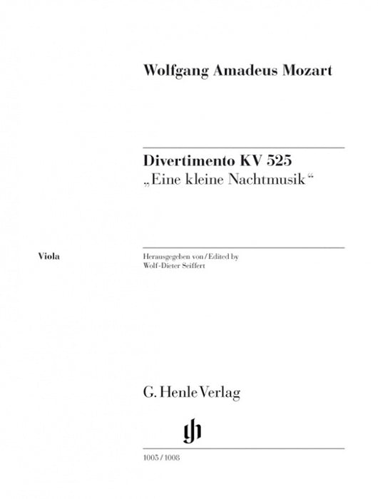 Mozart - Divertimento K525 - Viola Part Henle HN1008