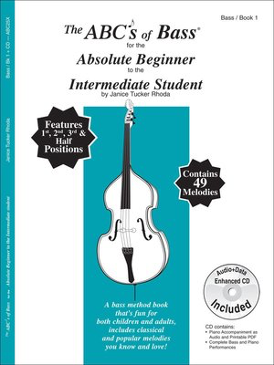 The ABC's of Bass for the Absolute Beginner to the Intermediate Student Book 1 - Double Bass/MP3 & PDF Download by Tucker Rhoda Fischer ABC25X