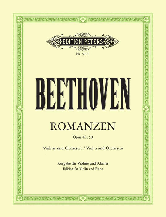 Beethoven - Romances Op40 & Op50 - Violin/Piano Accompaniment edited by Oistrakh/Fechner Peters EP9171