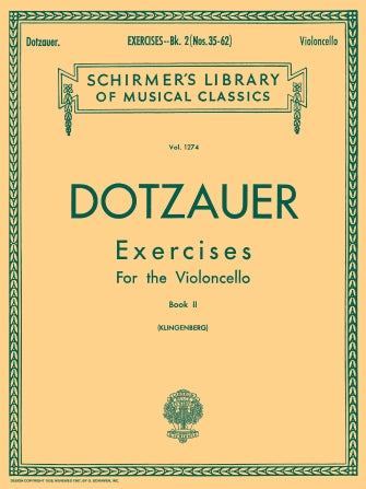 Dotzauer - 62 Exercises Book 2 - Cello Solo Schirmer 50258400